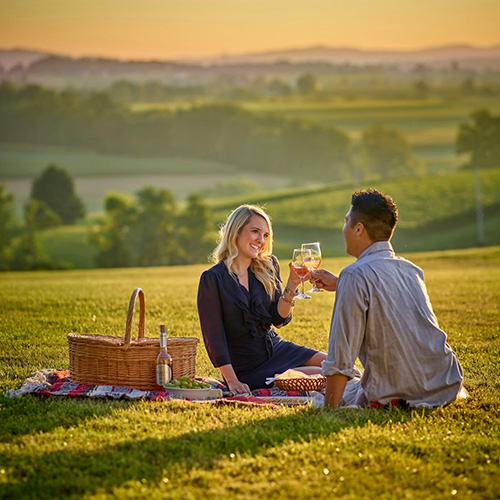 Discover Lancaster Couple Drinking Wine